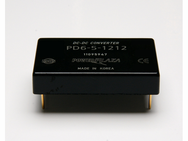 디바이스마트,전원/파워/배터리 > DC-DC 컨버터 모듈 > 승압형 모듈(실장, 절연 스위칭),Power Plaza,PD6-5-1212,실장형 / 고정출력전압 / 2chch 출력 / 승압형 6W 절연 스위칭 컨버터 / 전압반전출력 / 입력전압 : 4.5V~7.2V / 출력전압 : 12V / 반전출력 : -12V / 출력전류 : 230mA / 변환효율 : 최대 69% / 절연전압 : 500V / 스위칭 주파수 : 300kHz / 입력단자 : 스루홀 핀 / 출력단자 : 스루홀 핀 / 패키지 : 밀폐형 모듈