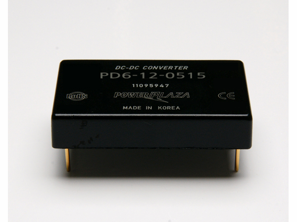 디바이스마트,전원/파워/배터리 > DC-DC 컨버터 모듈 > 강하형 모듈(실장) > 절연 스위칭 모듈,Power Plaza,PD6-12-0515,실장형 / 고정출력전압 / 2chch 출력 / 강하형 6W 절연 스위칭 컨버터 / 입력전압 : 8V~16.5V / 출력전압 : 5V, 15V / 출력전류 : 800mA / 변환효율 : 최대 70% / 절연전압 : 500V / 스위칭 주파수 : 300kHz / 입력단자 : 스루홀 핀 / 출력단자 : 스루홀 핀 / 패키지 : 밀폐형 모듈