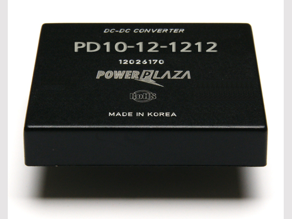 디바이스마트,전원/파워/배터리 > DC-DC 컨버터 모듈 > 정전압 모듈(실장, 절연 스위칭),Power Plaza,PD10-12-1212,실장형 / 고정출력전압 / 2chch 출력 / 정전압 10W 절연 스위칭 컨버터 / 전압반전출력 / 입력전압 : 8V~16.5V / 출력전압 : 12V / 반전출력 : -12V / 출력전류 : 450mA / 변환효율 : 최대 83% / 절연전압 : 500V / 스위칭 주파수 : 300kHz / 입력단자 : 스루홀 핀 / 출력단자 : 스루홀 핀 / 패키지 : 밀폐형 모듈