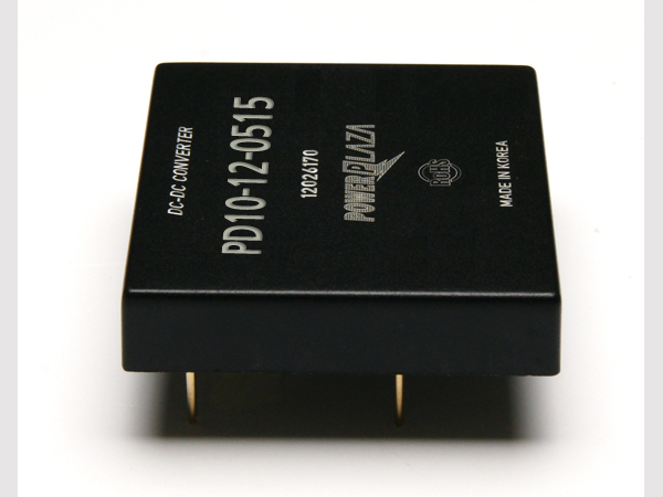 디바이스마트,전원/파워/배터리 > DC-DC 컨버터 모듈 > 강하형 모듈(실장) > 절연 스위칭 모듈,Power Plaza,PD10-12-0515,실장형 / 고정출력전압 / 2chch 출력 / 강하형 10W 절연 스위칭 컨버터 / 전압반전출력 / 입력전압 : 8V~16.5V / 출력전압 : 5V / 반전출력 : -5V / 출력전류 : 320mA / 변환효율 : 최대 85% / 절연전압 : 500V / 스위칭 주파수 : 300kHz / 입력단자 : 스루홀 핀 / 출력단자 : 스루홀 핀 / 패키지 : 밀폐형 모듈