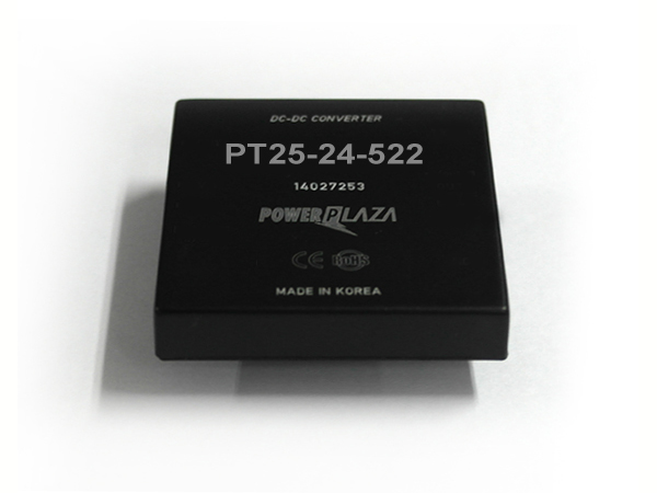 디바이스마트,전원/파워/배터리 > DC-DC 컨버터 모듈 > 강하형 모듈(실장) > 절연 스위칭 모듈,Power Plaza,PT25-24-522,실장형 / 고정출력전압 / 1chch 출력 / 강하형 25W 절연 스위칭 컨버터 / 입력전압 : 18V~36V / 출력전압 : 5V / 출력전류 : 350mA / 변환효율 : 최대 84% / 절연전압 : 500V / 스위칭 주파수 : 300kHz / 입력단자 : 스루홀 핀 / 출력단자 : 스루홀 핀 / 패키지 : 밀폐형 모듈