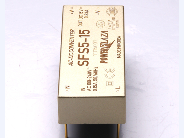 디바이스마트,전원/파워/배터리 > SMPS > On-Board 타입 > 1채널 (Single),Power Plaza,SFS5-15,On board 타입 1채널 5W SMPS / 출력전압 : 15V / 출력전류 : 330mA / 입력전압 : AC 85~264V / 변환효율 : 77% / Power Plaza