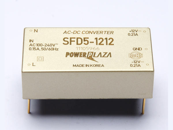 디바이스마트,전원/파워/배터리 > SMPS > On-Board 타입 > 2채널 (Dual),Power Plaza,SFD5-1212,On board 타입 2채널 5W SMPS / 1CH 출력 : 12V 210mA / 2CH 출력 : -15V 170mA / 입력전압 : AC 85~264V / 변환효율 : 72% / Power Plaza