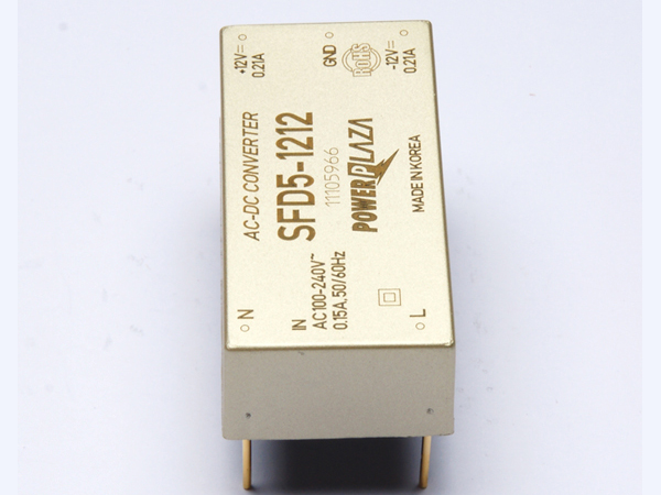 디바이스마트,전원/파워/배터리 > SMPS > On-Board 타입 > 2채널 (Dual),Power Plaza,SFD5-1212,On board 타입 2채널 5W SMPS / 1CH 출력 : 12V 210mA / 2CH 출력 : -15V 170mA / 입력전압 : AC 85~264V / 변환효율 : 72% / Power Plaza