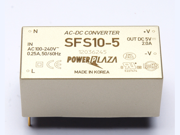디바이스마트,전원/파워/배터리 > SMPS > On-Board 타입 > 1채널 (Single),Power Plaza,SFS10-5,On board 타입 1채널 10W SMPS / 출력전압 : 5V / 출력전류 : 2A / 입력전압 : AC 85~264V / 변환효율 : 76% / Power Plaza