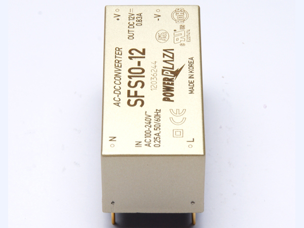 디바이스마트,전원/파워/배터리 > SMPS > On-Board 타입 > 1채널 (Single),Power Plaza,SFS10-12,On board 타입 1채널 10W SMPS / 출력전압 : 12V / 출력전류 : 830mA / 입력전압 : AC 85~264V / 변환효율 : 77% / Power Plaza