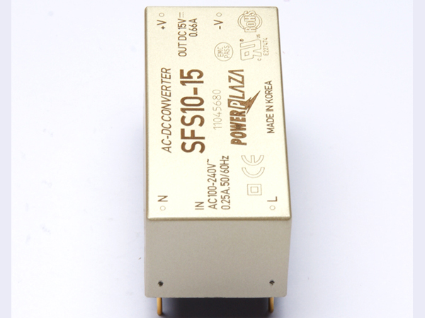 디바이스마트,전원/파워/배터리 > SMPS > On-Board 타입 > 1채널 (Single),Power Plaza,SFS10-15,On board 타입 1채널 10W SMPS / 출력전압 : 15V / 출력전류 : 660mA / 입력전압 : AC 85~264V / 변환효율 : 78% / Power Plaza