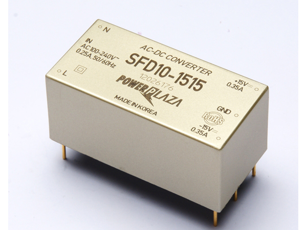 디바이스마트,전원/파워/배터리 > SMPS > On-Board 타입 > 2채널 (Dual),Power Plaza,SFD10-1515,On board 타입 2채널 10W SMPS / 1CH 출력 : 15V 350mA / 2CH 출력 : -15V 350mA / 입력전압 : AC 85~264V / 변환효율 : 81% / Power Plaza
