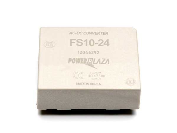 디바이스마트,전원/파워/배터리 > SMPS > On-Board 타입 > 1채널 (Single),Power Plaza,FS10-24,On board 타입 1채널 10W SMPS / 출력전압 : 24V / 출력전류 : 450mA / 입력전압 : AC 85~264V / 변환효율 : 82% / Power Plaza