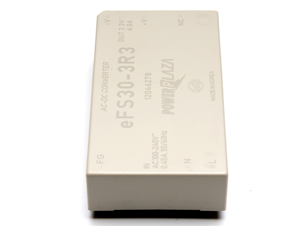 디바이스마트,전원/파워/배터리 > SMPS > On-Board 타입 > 1채널 (Single),Power Plaza,eFS30-3R3,On board 타입 1채널 20W SMPS / 출력전압 : 3.3V / 출력전류 : 6A / 입력전압 : AC 85~264V / 변환효율 : 77% / Power Plaza