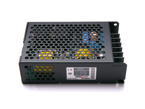 디바이스마트,전원/파워/배터리 > SMPS > Enclosure 타입 > 1채널 (Single),Power Plaza,CS75L-5,Enclosure 타입 1채널 75W SMPS / 출력전압 : 5V / 출력전류 : 15A / 입력전압 : AC 90~132V / 변환효율 : 81% / Power Plaza 