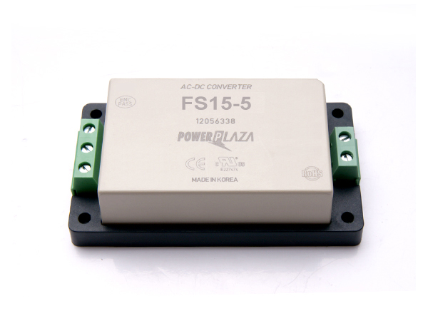 디바이스마트,전원/파워/배터리 > SMPS > Enclosure 타입 > 1채널 (Single),Power Plaza,FS15-5C,Enclosure 타입 1채널 15W SMPS / 출력전압 : 5V / 출력전류 : 3A / 입력전압 : AC 85~264V / 변환효율 : 75% / Power Plaza