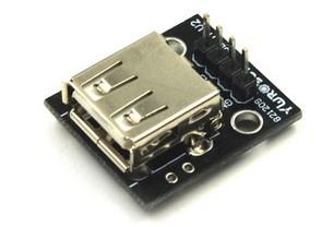 디바이스마트,커넥터/PCB > I/O 커넥터 > USB/IEEE 커넥터 > USB A타입 커넥터,YwRobot,USB to PIN 연결 모듈 (straight 핀헤더) [ELB050209],USB A Type Socket / FEMALE / PCB 기판 변환 모듈 보드 / size 24mm x 21mm