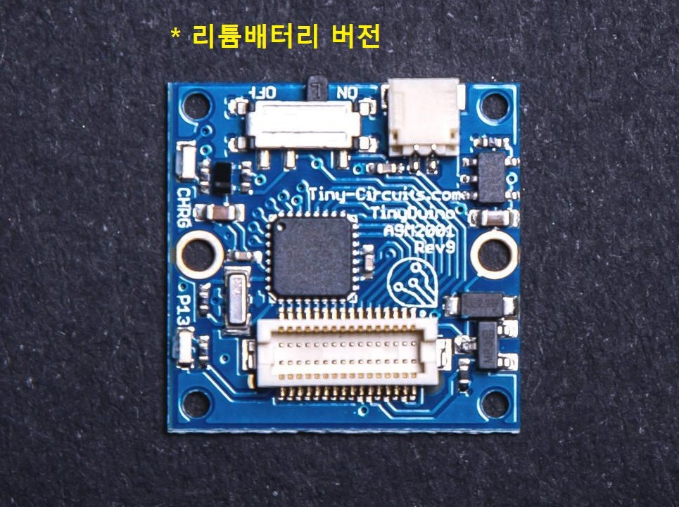 디바이스마트,오픈소스/코딩교육 > 파이썬/IoT 개발 보드 > TINYDUINO,TinyCircuits,TINYDUINO PROCESSOR BOARD (기본버전),기본 보드 버전, 리튬배터리 버전, 코인셀 버전 중 선택 / 아두이노 호환 가능(아두이노 스케치도 활용 가능), Arduino Bootloader preprogrammed / Atmega328P Processor, Power Switch, LED 등 / 2.7V &#8211; 5.5V operating voltage / 20mm x 20mm
