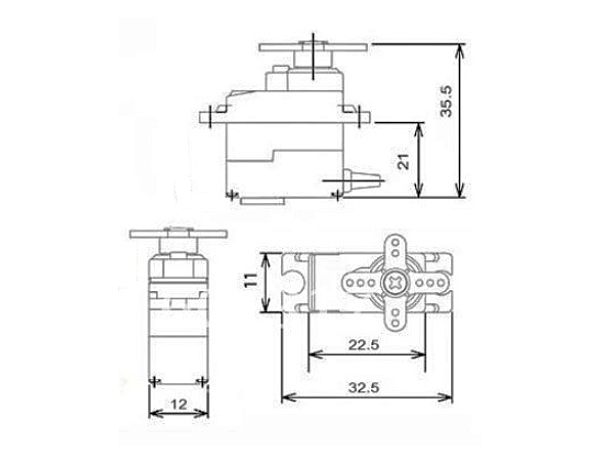 디바이스마트,기계/제어/로봇/모터 > 모터류 > 서보모터 > 아날로그 서보모터,,TowerPro 호환 서보모터 MG90S,토크2.2/2.5kg, 스피드0.11/0.10sec 4.8V/6V, 무게14g, 사이즈 23.1*12.2*29mm