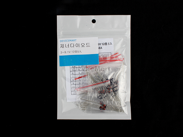 디바이스마트,RLC/수동소자 > 엔지니어 샘플키트 > 다이오드 키트,NT-KIT,1W 제너 다이오드 3V~9.1V 12종 키트 [NT-KIT-D003],불황에 맞서다!  NT-봉지키트 시리즈. 간편한 비닐 포장으로 가격 거품을 뺀 저가형 키트입니다. 1W 제너다이오드 12종 각 5개씩 구성된 키트입니다.