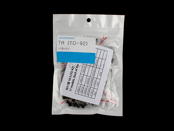 디바이스마트,,NT-KIT,TO-92 범용 트랜지스터 17종 키트 [NT-KIT-T001],불황에 맞서다!  NT-봉지키트 시리즈. 간편한 비닐 포장으로 가격 거품을 뺀 저가형 키트입니다. 1815,1015, 3904,3906 등의 많이 쓰이는 범용 TR로 구성된 실속키트입니다.