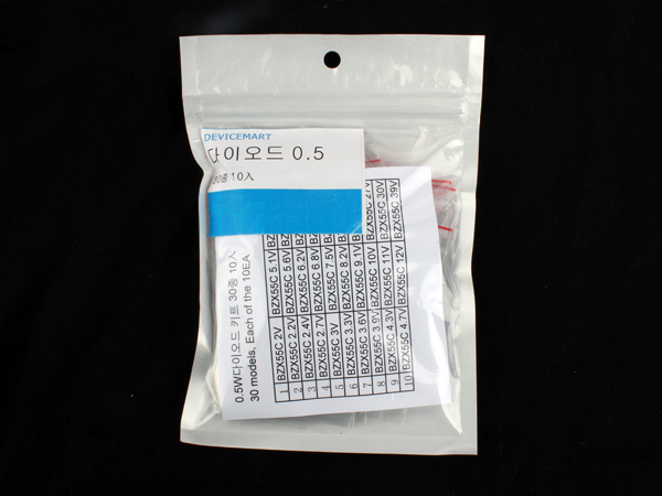 디바이스마트,RLC/수동소자 > 엔지니어 샘플키트 > 다이오드 키트,NT-KIT,0.5W 제너다이오드 30종 키트 [NT-KIT-D002],불황에 맞서다!  NT-봉지키트 시리즈. 간편한 비닐 포장으로 가격 거품을 뺀 저가형 키트입니다.