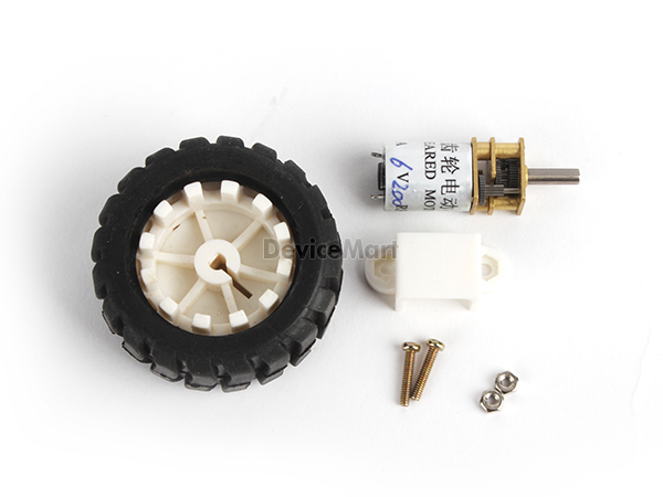 디바이스마트,오픈소스/코딩교육 > 아두이노 > 아두이노 케이스/악세사리,SZH,6V 미니DC 기어드모터 + 브라켓 + 바퀴 세트 [SZH-MT004],6~12V 소형 DC기어드모터, 플라스틱 브라켓, 43mm바퀴 세트 모터는 100, 200, 300rpm 중 옵션 선택, 브라켓용 볼트너트도 포함되어 있습니다. 기어드모터라 힘이 좋습니다.