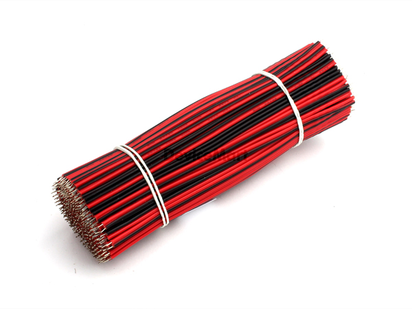 UL2468#AWG22-150mm (검정+빨강 믹스/200개) [SZH-EW026]