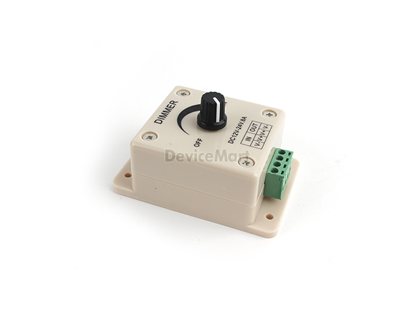 디바이스마트,LED/LCD > 드라이버/컨트롤러 > 조광기 디머,SZH-LD,LED 휘도조절 디머 (12~24V 8A) [SZH-LD008],전압 : 12~24V / 전류 : 8A / 볼륨 회전 가변저항 스위치를 이용하여 LED의 밝기를 조절