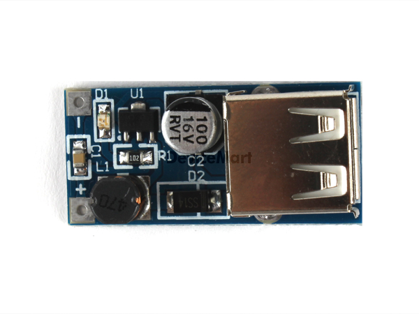 디바이스마트,MCU보드/전자키트 > 전원/신호/저장/응용 > 레벨컨버터/전압관리,SZH,승압형 DC-DC 5V 600mA USB 모바일 충전 모듈 [SZH-PWBU-043],부스트(BOOST) / Step-Up / 0.9V ~ 5V의 DC 입력을 5V 600mA(최대)의 USB(Female) 출력으로 변환 / 34mm x16.2mm (PCB 사이즈) / LED 인디케이터