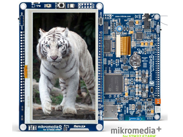 4.3인치 마이크로미디어 플러스 개발보드 -STM32F7 (mikromedia Plus for STM32F7)