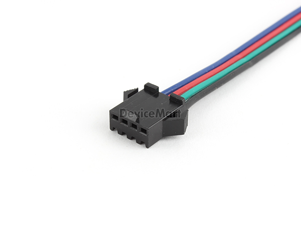 디바이스마트,LED/LCD > LED 악세사리 > 전기배선용품,SZH-CN,LED용 SM 전력케이블 4P (FEMALE) [SZH-LC017],AWG22의 굵은선을 사용한 LED 연결용 케이블입니다.