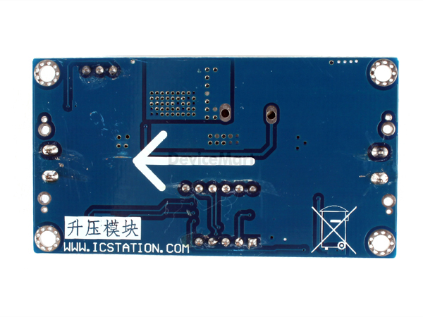 디바이스마트,MCU보드/전자키트 > 전원/신호/저장/응용 > 레벨컨버터/전압관리,SZH,FND 전압표시 XL6009 승압형 DC-DC 가변 컨버터 [SZH-PWBUF-051],부스트(BOOST) / XTW6009 Step-Up Module / FND 전압 표시기(self-calibration) 내장 / 4.3V ~ 32V 입력 전압을 5V ~ 52V(최대 4A)로 변환 출력 / 변환 효율 최대 94% / 크기 : 69.8mm * 38mm