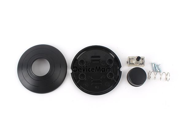 디바이스마트,LED/LCD > LED 악세사리 > 스위치,SZH-CN,양쪽케이블연결용 원형 벨타입 푸쉬버튼 스위치 (원형/LOCK타입/블랙) [SZH-LC034],각종 회로 중간에 온오프 제어기능을 넣기위한 스위치 입니다. 양쪽에 필요에따라 다양한 커넥팅 구성을 자유롭게 할 수 있습니다. 락타입 푸쉬버튼 스위치, 노브, 스프링, 플라스틱케이스 + 조립용 나사가 포함되어 있습니다.