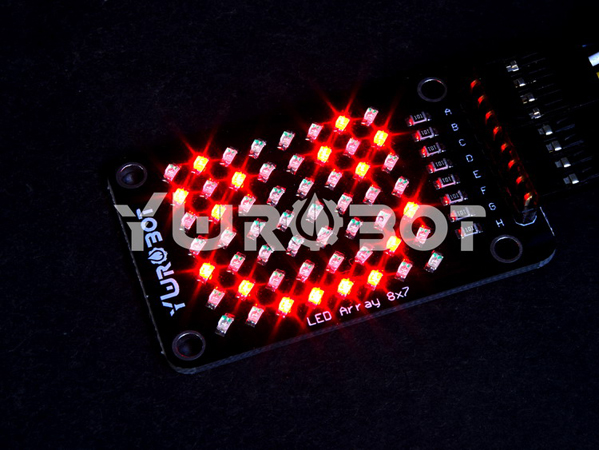 아두이노 8x7 LED 매트릭스 모듈-RED [ELB061004]