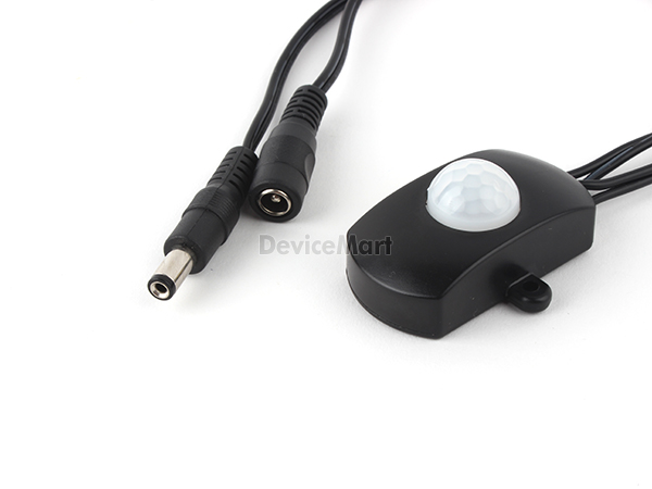 디바이스마트,스위치/부저/전기부품 > 스위치 > 특수 스위치,SZH-CN,PIR 인체감지센서 스위치 DC잭 타입 [SZH-LC035],LED 간이조명 제작에 유용한 인체감지센서 스위치 입니다. 입력: DC5V ~ 24V,  출력: 입력전압 동일출력, 최대허용전류: 5A 양쪽에 각각 DC잭과 DC플러그가 (내경2.0mm*외경5.5mm) 작업되어 있습니다.