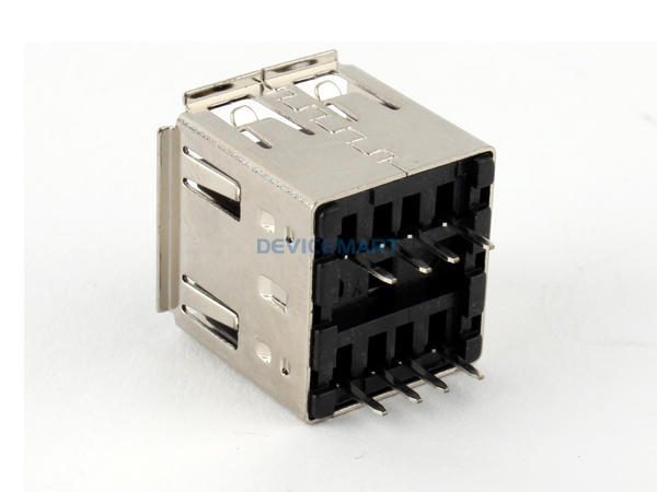 디바이스마트,커넥터/PCB > I/O 커넥터 > USB/IEEE 커넥터 > USB A타입 커넥터,NW3 (New3),USB A/F Vertical Dual Stacked Short Body 커넥터 [NW3-USBC-001],USB A Type Socket / FEMALE / PCB 기판용 dip 타입 / 스트레이트 듀얼 타입 / 8pin