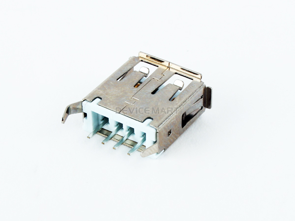 디바이스마트,커넥터/PCB > I/O 커넥터 > USB/IEEE 커넥터 > USB A타입 커넥터,NW3 (New3),USB A/F Vertical Kinked Tabs [NW3-USBC-004],USB A Type Socket / FEMALE / PCB 기판용 dip 타입 / 스트레이트 타입 / 4pin