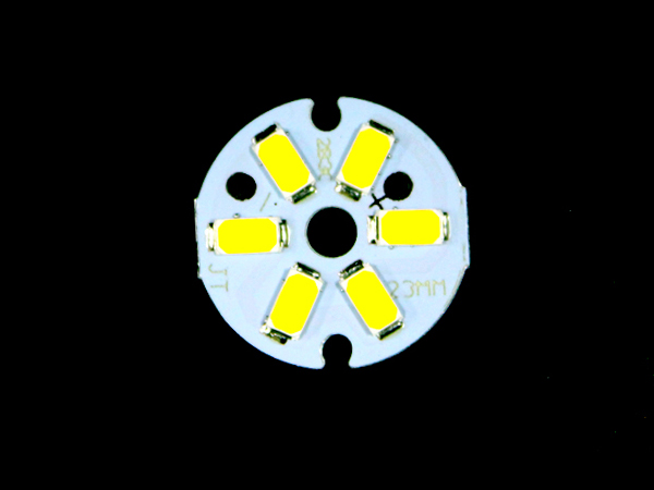 LED조명 제작용 원형기판 SMD LED (3W/23mm/웜화이트) [SZH-LD034]