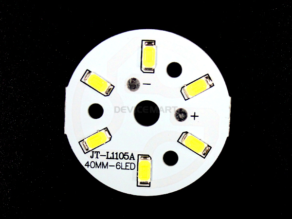 LED조명 제작용 원형기판 SMD LED (3W/40mm/웜화이트) [SZH-LD038]