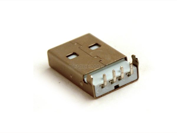 디바이스마트,커넥터/PCB > I/O 커넥터 > USB/IEEE 커넥터 > USB A타입 커넥터,NW3 (New3),USB A/M Right-angle 커넥터 [NW3-USBC-021],USB A Type Socket / MALE / PCB 기판용 dip 타입 / 앵글 타입 / 4pin