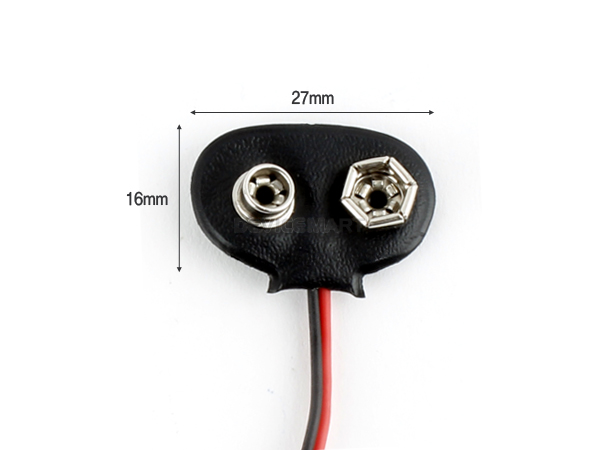 디바이스마트,전원/파워/배터리 > 배터리/배터리홀더 > 배터리홀더 Holder > 9V 배터리용 스냅/홀더,SZH,Snap - 단자 9V DC플러그 타입 [SZH-BH010],셀 규격 : 6F22, 6LF22, 6LR61, 6HR61 / 셀 갯수 : 1개 / 전압 : 9V / 출력단자 : DC잭 5.5×2.1 플러그