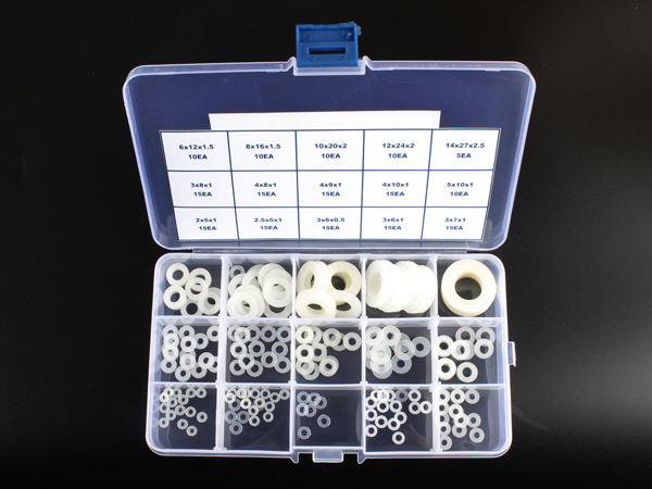 디바이스마트,RLC/수동소자 > 엔지니어 샘플키트 > 볼트/너트/기계부품 키트,NT-KIT,플라스틱 와샤 키트 [NT-KIT-E006],불황에 맞서는 저렴한 실속키트. 플라스틱 와샤 모음 입니다.  범용 사이즈의 와샤를 한 키트로 구성하였습니다.