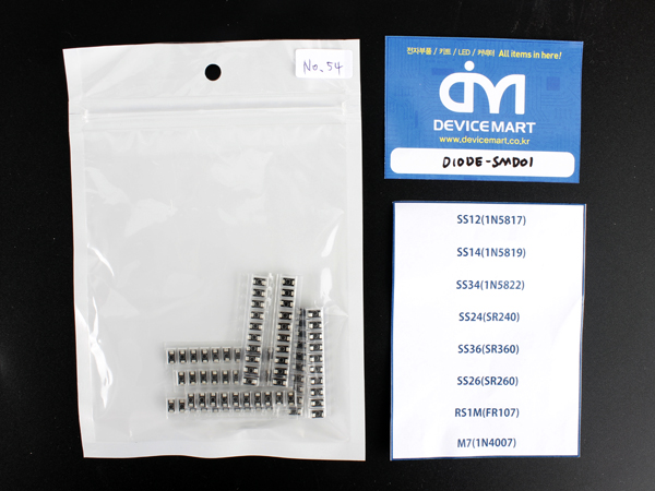 디바이스마트,RLC/수동소자 > 엔지니어 샘플키트 > 다이오드 키트,NT-KIT,SMD 다이오드 8종 키트 [NT-KIT-D005],불황에 맞서다! NT-봉지키트 시리즈. 간편한 비닐 포장으로 가격 거품을 뺀 저가형 키트입니다.