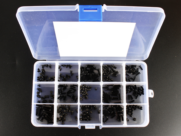 디바이스마트,RLC/수동소자 > 엔지니어 샘플키트 > 볼트/너트/기계부품 키트,NT-KIT,접시머리 볼트 키트 [NT-KIT-E009],불황에 맞서는 저렴한 실속키트. 흑색 접시머리 볼트 모음 입니다.  M2,M3 직경의 다양한 사이즈를 한 키트로 구성하였습니다.