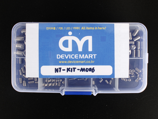 디바이스마트,RLC/수동소자 > 엔지니어 샘플키트 > 볼트/너트/기계부품 키트,NT-KIT,무두렌치 볼트 키트 [NT-KIT-E010],불황에 맞서는 저렴한 실속키트. 일반적인 무두 볼트 시리즈를 모두 모았습니다.