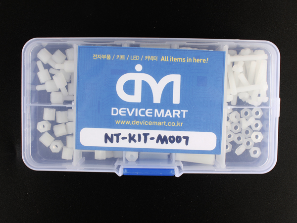 디바이스마트,기계/제어/로봇/모터 > 원자재/DIY 기타 > DIY 부속품,NT-KIT,PCB 플라스틱 서포트 키트 M3 [NT-KIT-E018],플라스틱 / M3 볼트,너트, 서포트 / 서포트길이: 6,10,15,20mm