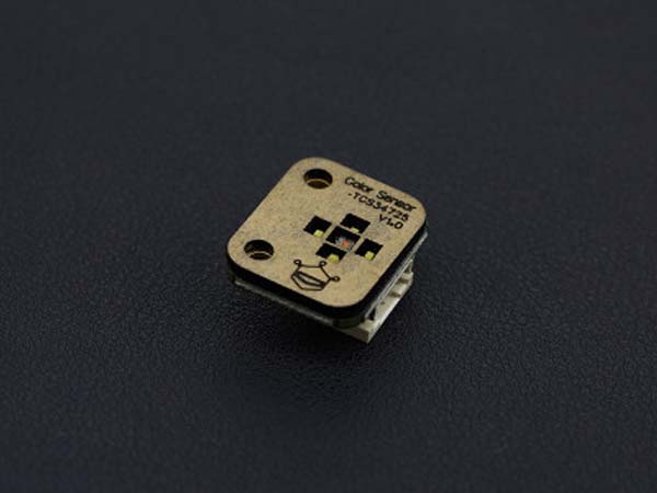 디바이스마트,MCU보드/전자키트 > 센서모듈 > 빛/조도/컬러/UV > 컬러/UV센서,DFROBOT,아두이노용 TCS34725 RGB 컬러 센서 [SEN0212],TCS34725 컬러 센서는 고감도, WDR (역광보정기능)을 갖고 있으며 다양한 조명 조건하에 사용하기 이상적이며 적외선 차단 필터를 포함하고 있습니다. *케이블, 핀헤더 포함 상품입니다.