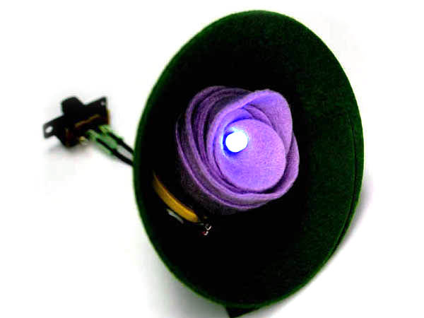 LED 꽃 브로치 5명 set