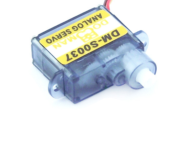 디바이스마트,기계/제어/로봇/모터 > 모터류 > 서보모터 > 아날로그 서보모터,DOMAN RC,아날로그 서보모터(DM-S0037),Voltage: 3.7V ~ 6.0VSpeed: 0.12 sec/60deg (4.8v) 0.10sec/60deg (6.0v) Torque: 0.5kg.cm (4.8v) 0.65kg.cm (6.0v)Size: 19.4mmX8.2mmX19.5mmWeight: 3.7gramMotor: CorelessGear Train: Plastic