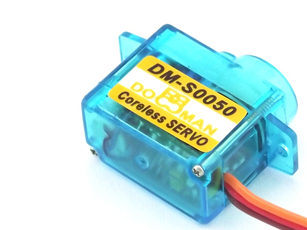 디바이스마트,기계/제어/로봇/모터 > 모터류 > 서보모터 > 디지털 서보모터,DOMAN RC,디지털 서보모터(DM-S0050),Voltage: 3.7V ~ 6.0VSpeed: 0.10 sec/60deg (4.8v) 0.08sec/60deg (6.0v) Torque: 0.9kg.cm (4.8v) 1.1kg.cm (6.0v)Size: 21.4mmX11.6mmX18mmWeight: 5 gramMotor: CorelessGear Train: Plastic