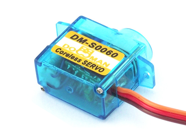 디바이스마트,기계/제어/로봇/모터 > 모터류 > 서보모터 > 디지털 서보모터,DOMAN RC,디지털 서보모터(DM-S0060),Voltage:  3.7V ~ 6.0VSpeed:  0.12 sec/60deg (4.8v) 0.10sec/60deg (6.0v) Torque:  1.2kg.cm (4.8v) 1.3kg.cm (6.0v)Size:  21.4mmX11.6mmX19.8mmWeight:  6 gramMotor:  CorelessGear Train:  Plastic