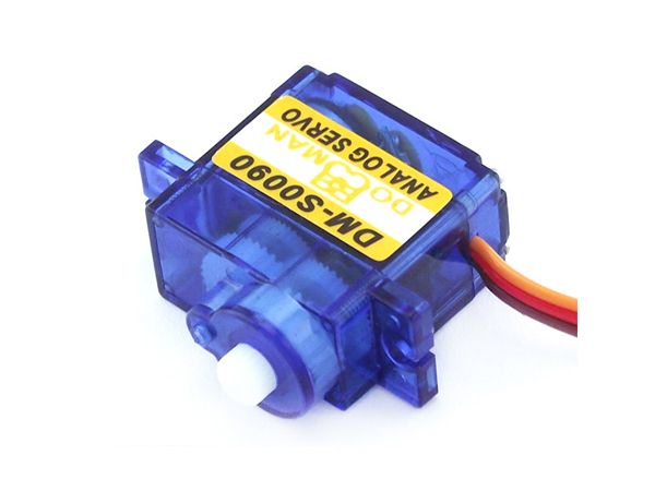 디바이스마트,기계/제어/로봇/모터 > 모터류 > 서보모터 > 아날로그 서보모터,DOMAN RC,아날로그 서보모터(DM-S0090D),Voltage: 4.8V ~ 6.0VSpeed: 0.10sec/60deg (4.8v) 0.08sec/60deg (6.0v) Torque: 1.6kg.cm (4.8v) 1.8kg.cm (6.0v)Size: 22.9mmX12mmX22.5mmWeight: 9 gramMotor: BrushedGear Train: Plastic