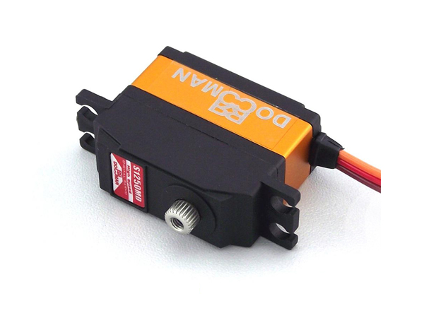 디바이스마트,기계/제어/로봇/모터 > 모터류 > 서보모터 > 디지털 서보모터,DOMAN RC,디지털 서보모터(DM-S1250MD),Voltage: 4.8V ~ 6.0VSpeed: 0.12 sec/60deg (4.8v) 0.10sec/60deg (6.0v) Torque: 4.5kg.cm (4.8v) 5.5kg.cm (6.0v) Size: 36mmX15.3mmX29mmWeight: 25gramMotor: CorelessGear Train: Metal